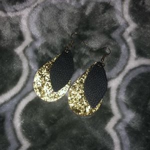 Black and Gold Earrings